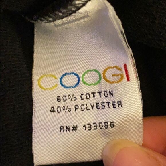 COOGI Black zippered hoodie sweatshirt/ sweater L - Picture 12 of 13